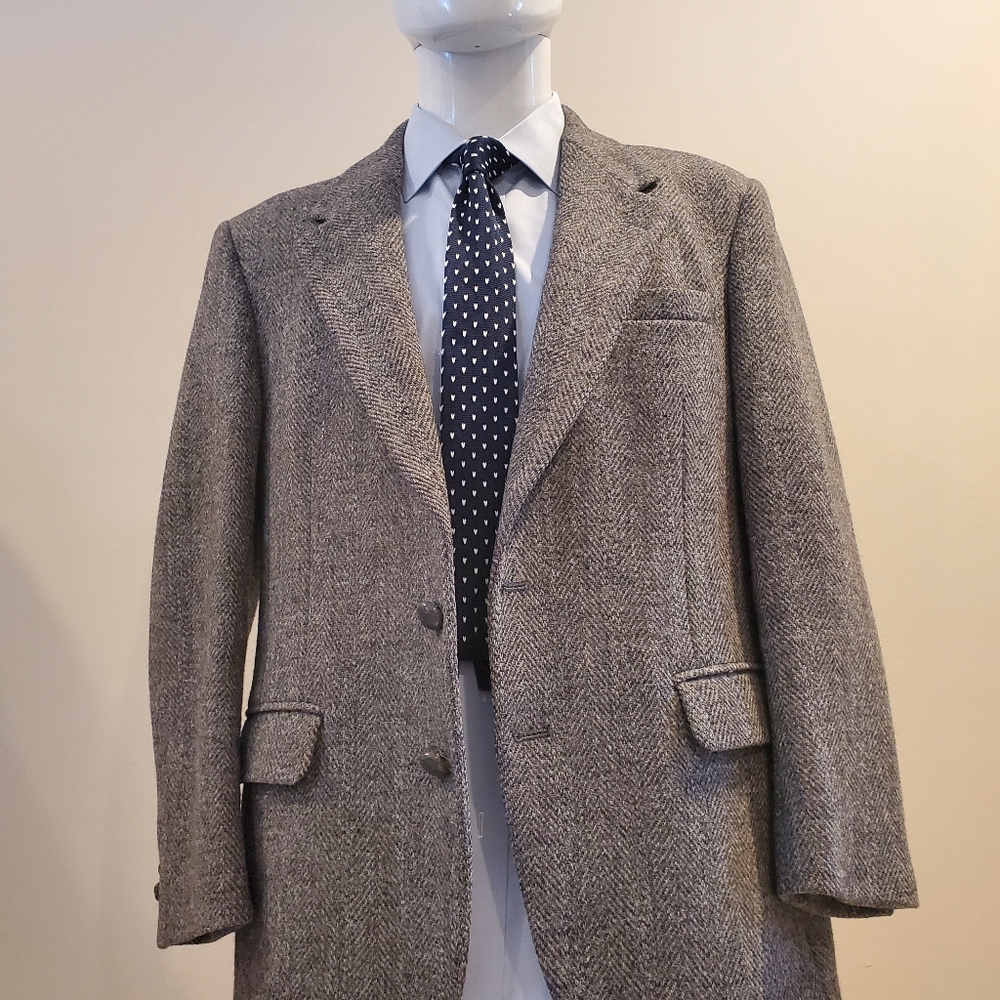Harris Tweed 42R Men's wool Vintage Suit Jacket